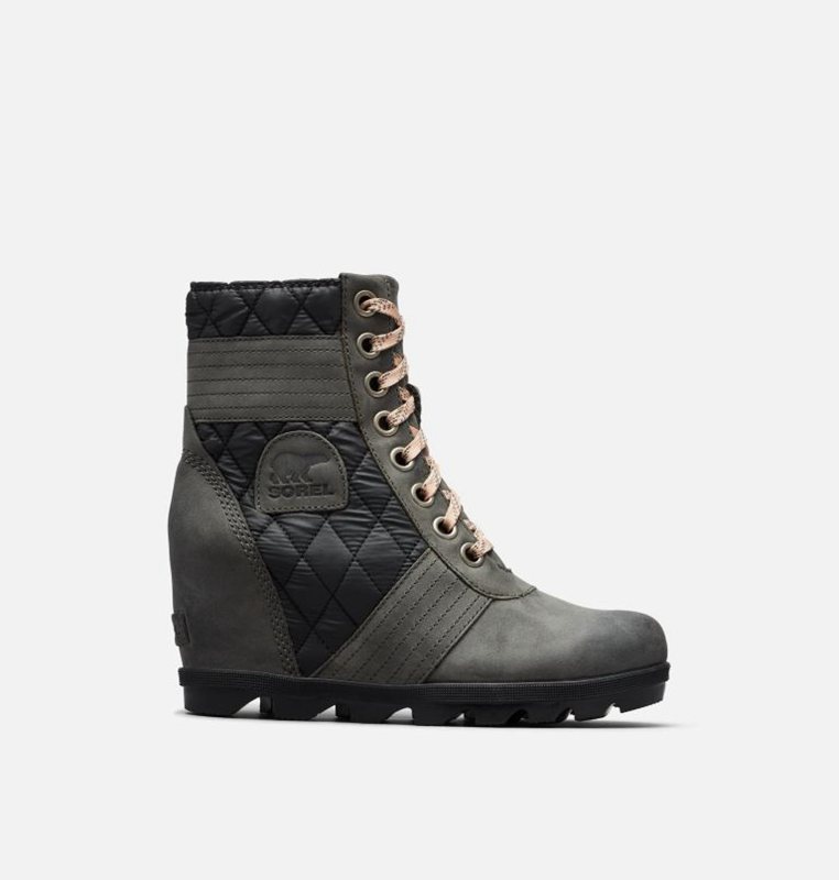 Womens Wedges Dark Grey - Sorel Lexie™ Boot - 012-ZRGYQJ